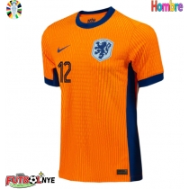 Camiseta Países Bajos Jeremie Frimpong #12 Primera Equipación Eurocopa 2024 manga corta